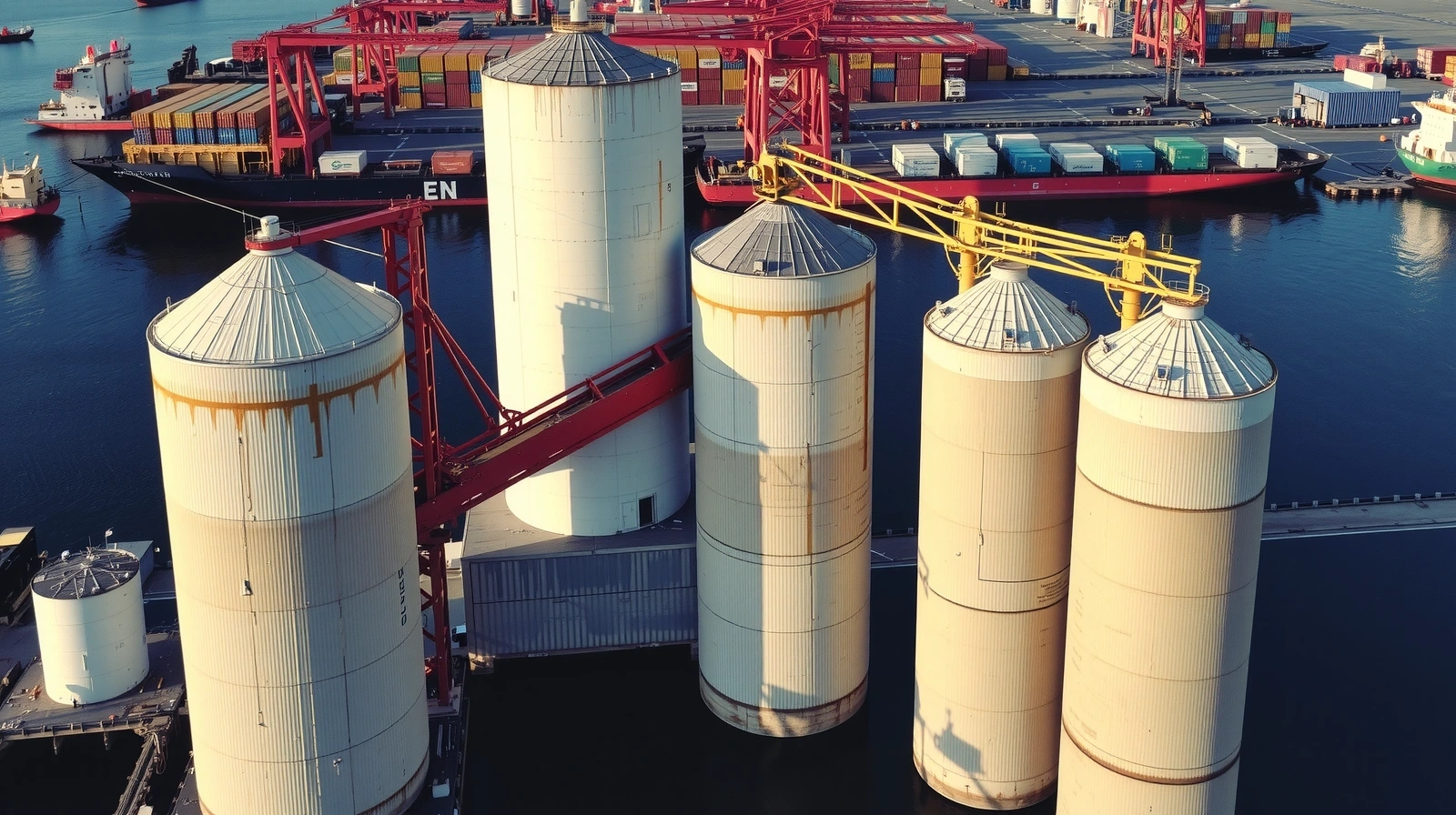 Terminal de granos en el Puerto de Rosario